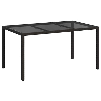 Tavolo da Giardino Nero 150 x 90 x 75 cm polyrattan | homemem39