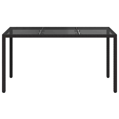Tavolo da Pranzo da Giardino Nero 150 x 90 x 75 cm Poly Rattan