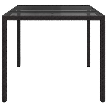 Tavolo da Pranzo da Giardino Nero 150 x 90 x 75 cm Poly Rattan