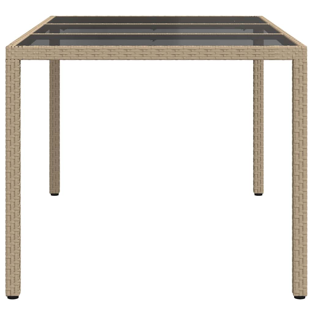 Tavolo da Giardino Beige 150 x 90 x 75 cm polyrattan | homemem39