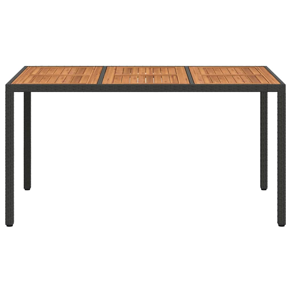 Tavolo da Giardino Nero 150 x 90 x 75 cm polyrattan | homemem39