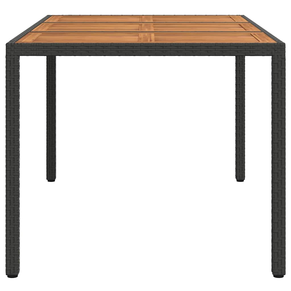 Tavolo da Giardino Nero 150 x 90 x 75 cm polyrattan | homemem39