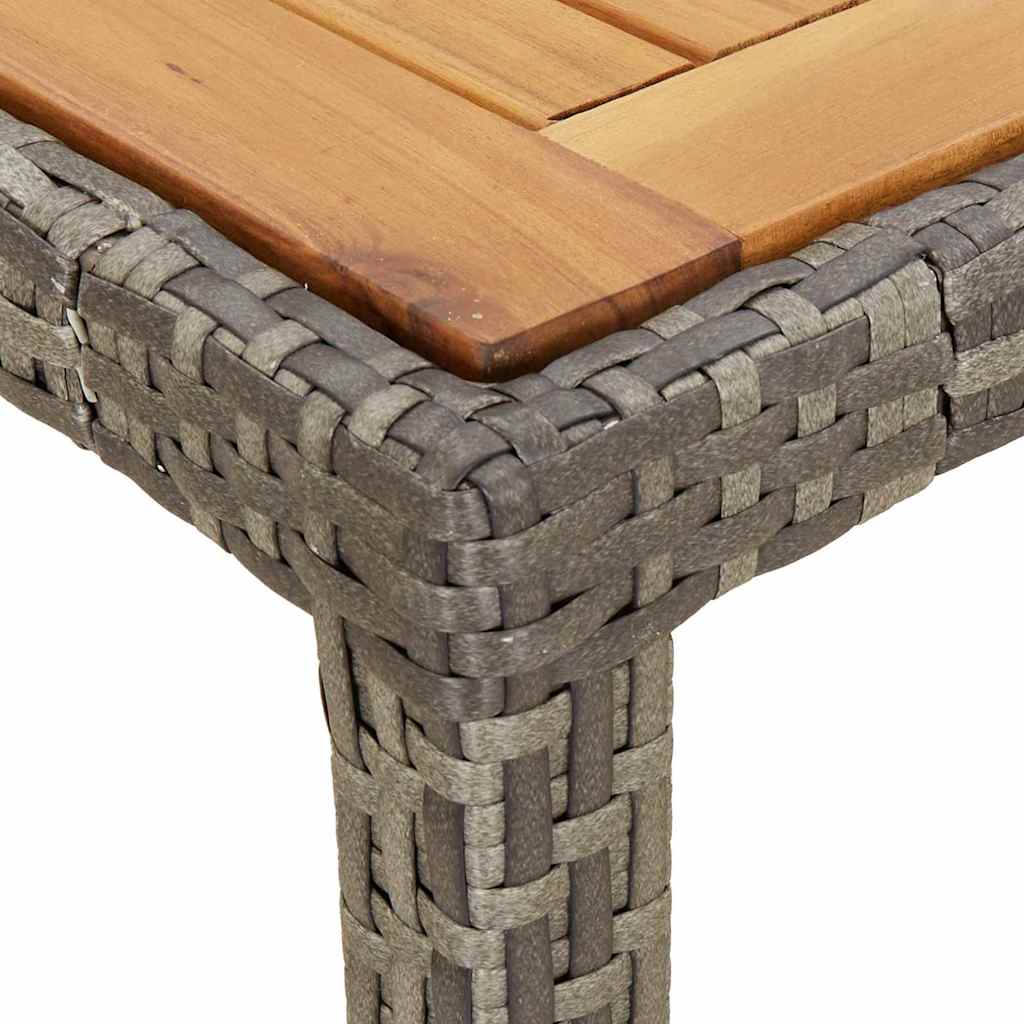 Tavolo da Giardino Grigio 150 x 90 x 75 cm polyrattan | homemem39