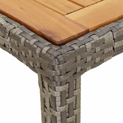 Tavolo da Giardino Grigio 150 x 90 x 75 cm polyrattan | homemem39