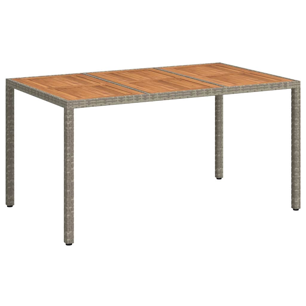 Tavolo da Giardino Grigio 150 x 90 x 75 cm polyrattan | homemem39
