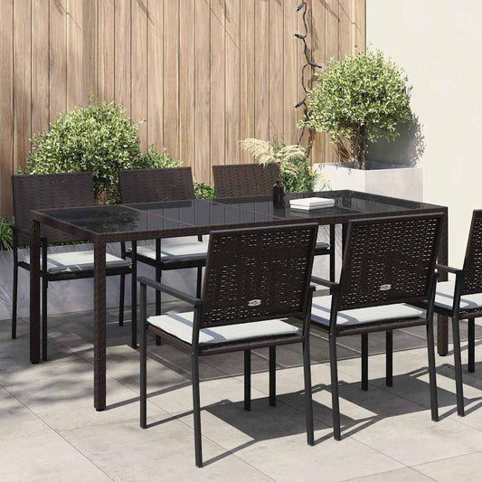 Tavolo da Giardino Marrone 190 x 90 x 75 cm polyrattan | homemem39