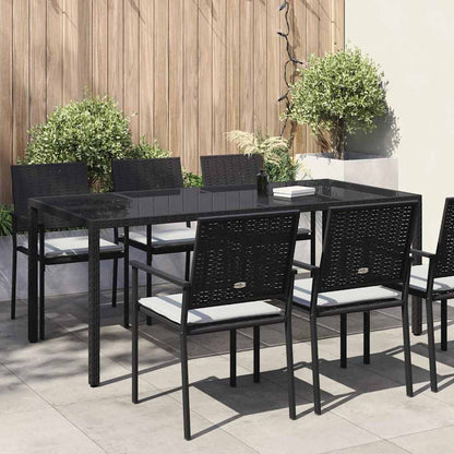 Tavolo da Giardino Nero 190 x 90 x 75 cm polyrattan | homemem39