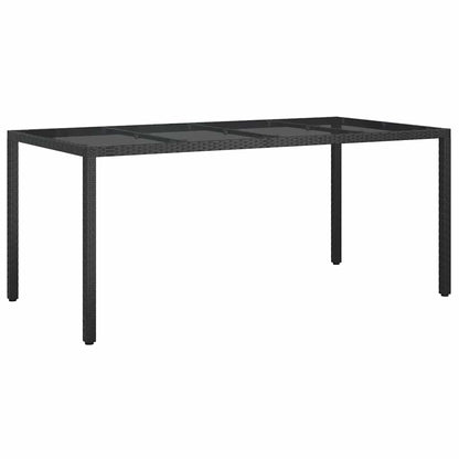 Tavolo da Pranzo da Giardino Nero 190 x 90 x 75 cm Poly Rattan