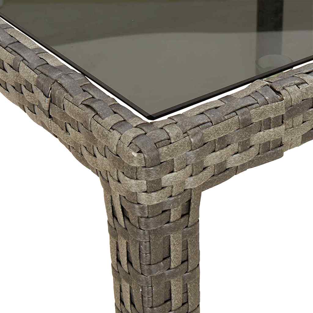 Tavolo da Giardino Grigio 190 x 90 x 75 cm polyrattan | homemem39