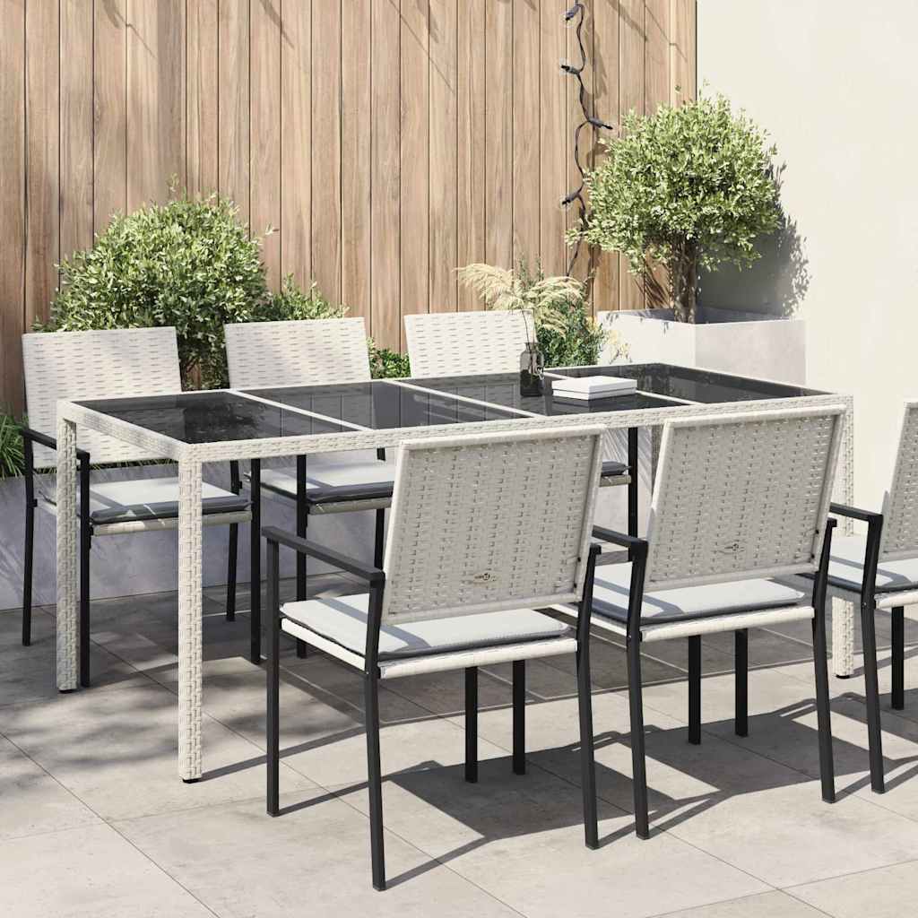 Tavolo da Giardino Bianco 190 x 90 x 75 cm polyrattan | homemem39
