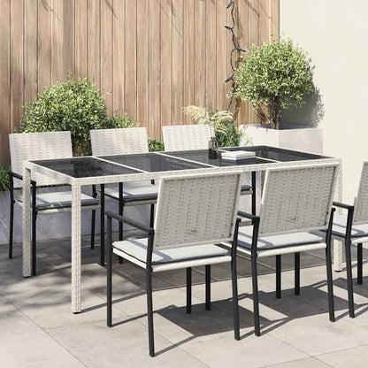 Tavolo da Giardino Bianco 190 x 90 x 75 cm polyrattan | homemem39
