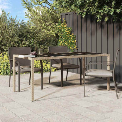 Tavolo da Pranzo da Giardino Beige 190 x 90 x 75 cm Poly Rattan