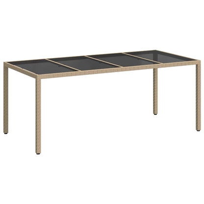 Tavolo da Giardino Beige 190 x 90 x 75 cm polyrattan | homemem39