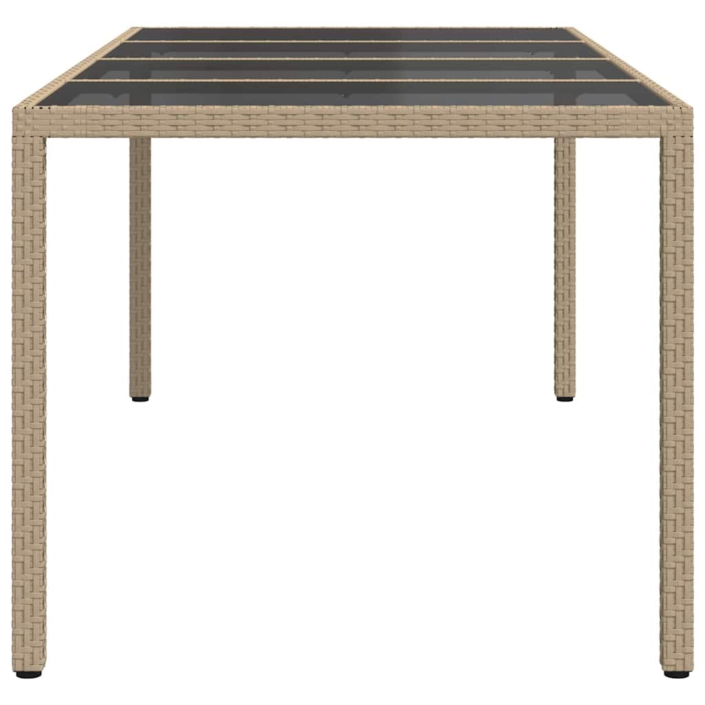 Tavolo da Pranzo da Giardino Beige 190 x 90 x 75 cm Poly Rattan