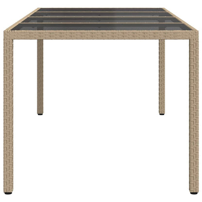 Tavolo da Pranzo da Giardino Beige 190 x 90 x 75 cm Poly Rattan
