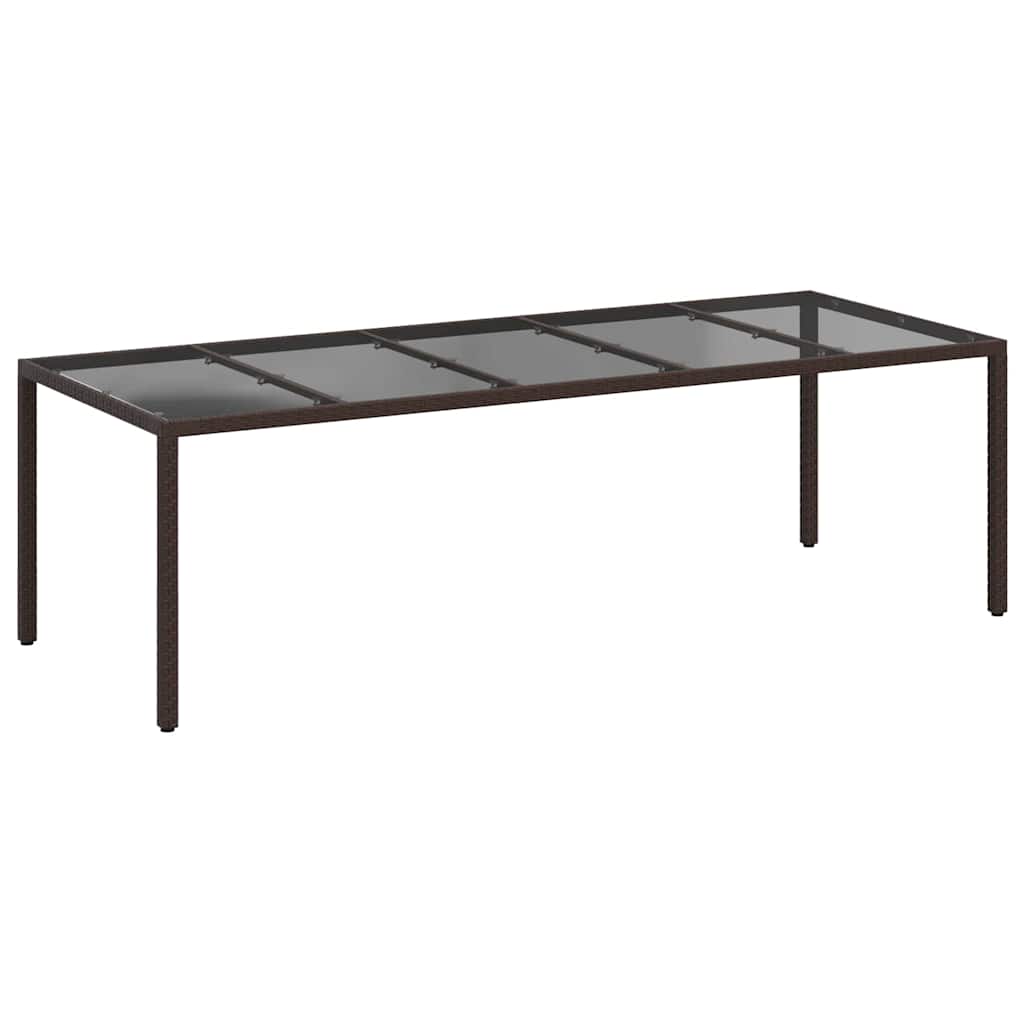 Tavolo da Giardino Marrone 250 x 100 x 75 cm polyrattan