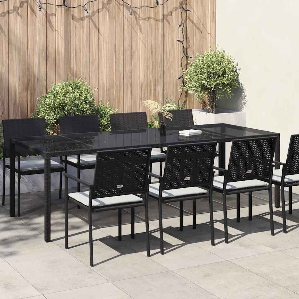 Tavolo da Giardino Nero Puro 250 x 100 x 75 cm polyrattan | homemem39