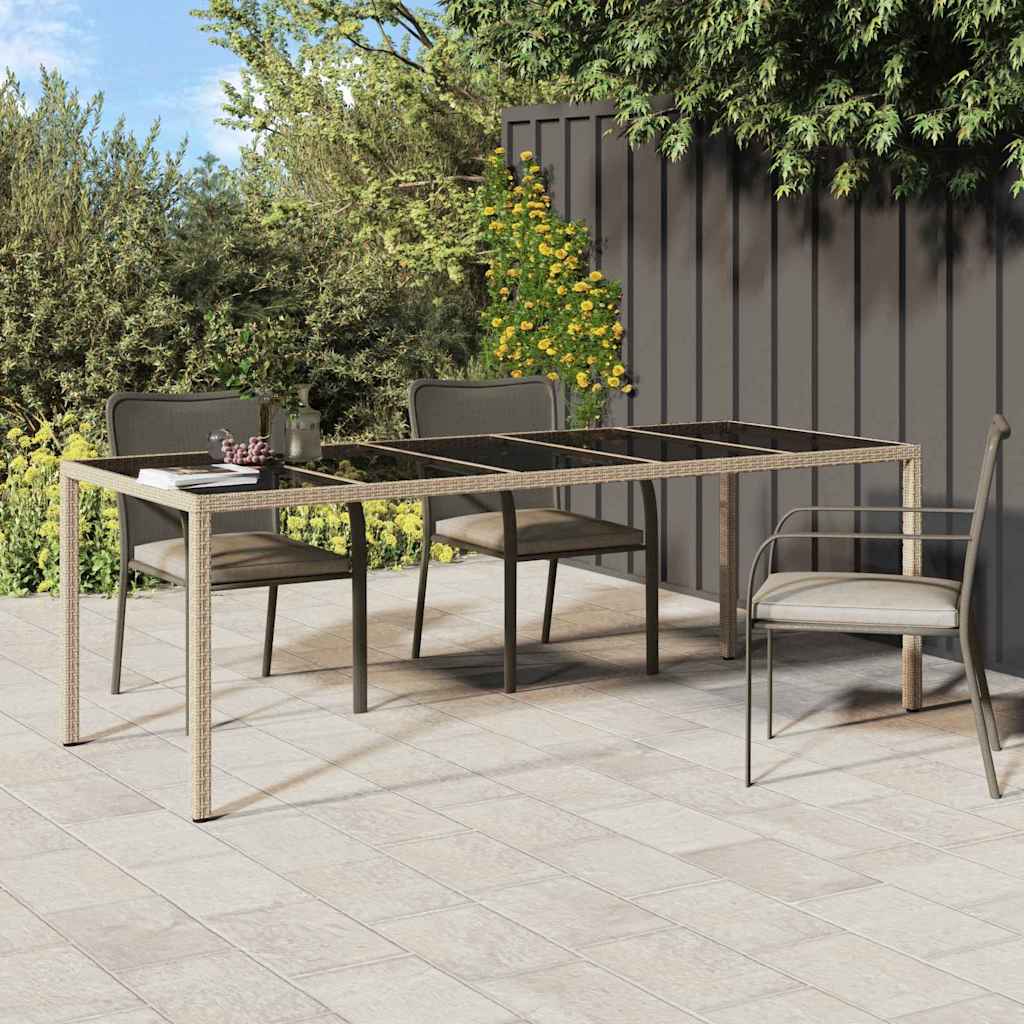 Tavolo da Pranzo da Giardino Beige 250 x 100 x 75 cm