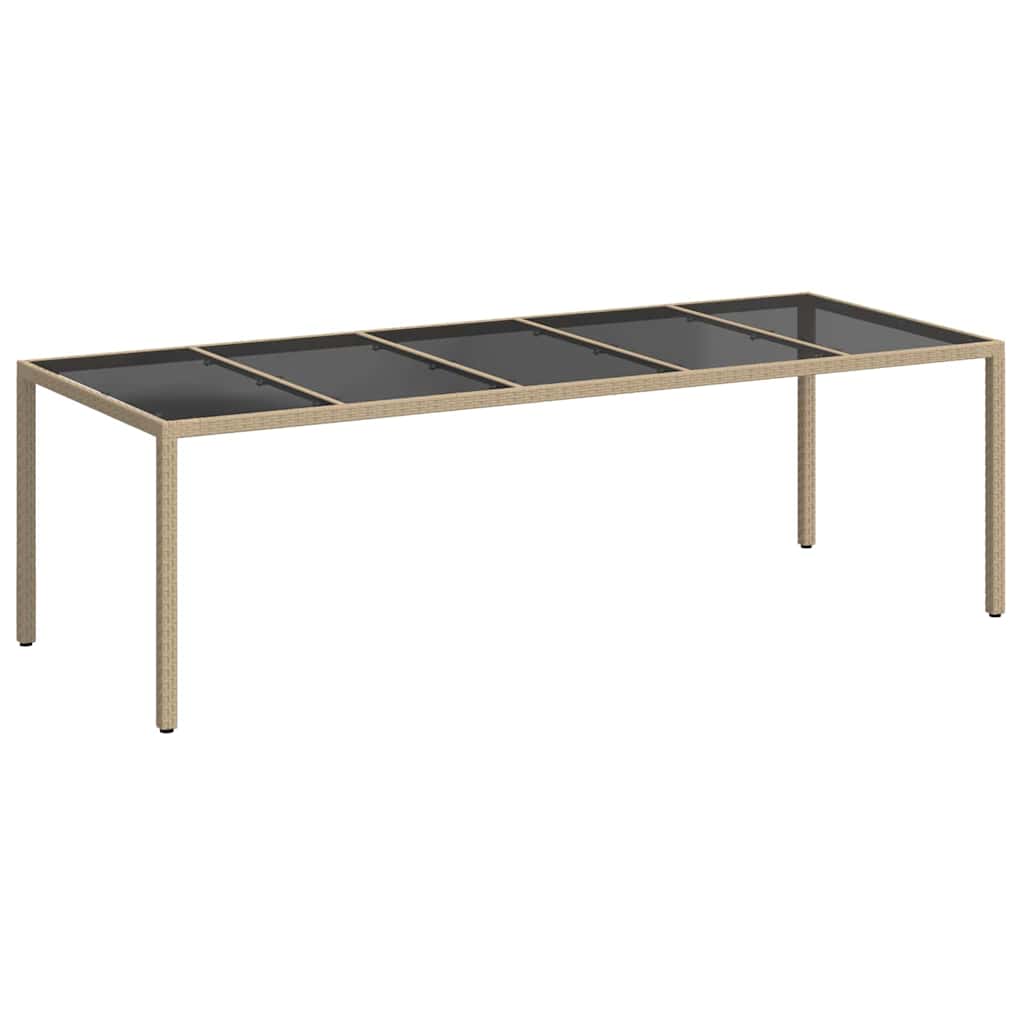 Tavolo da Giardino Beige 250 x 100 x 75 cm polyrattan | homemem39