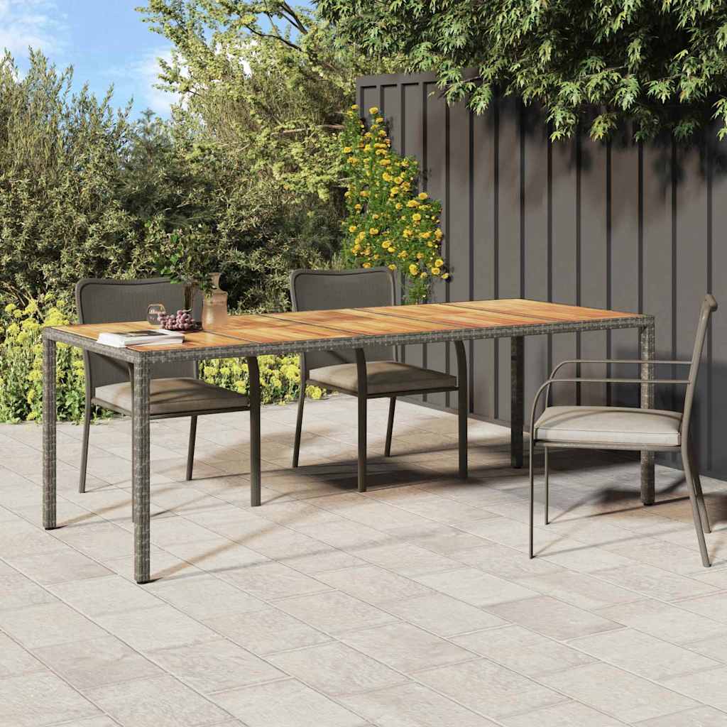 Tavolo da Giardino Grigio 250 x 100 x 75 cm polyrattan