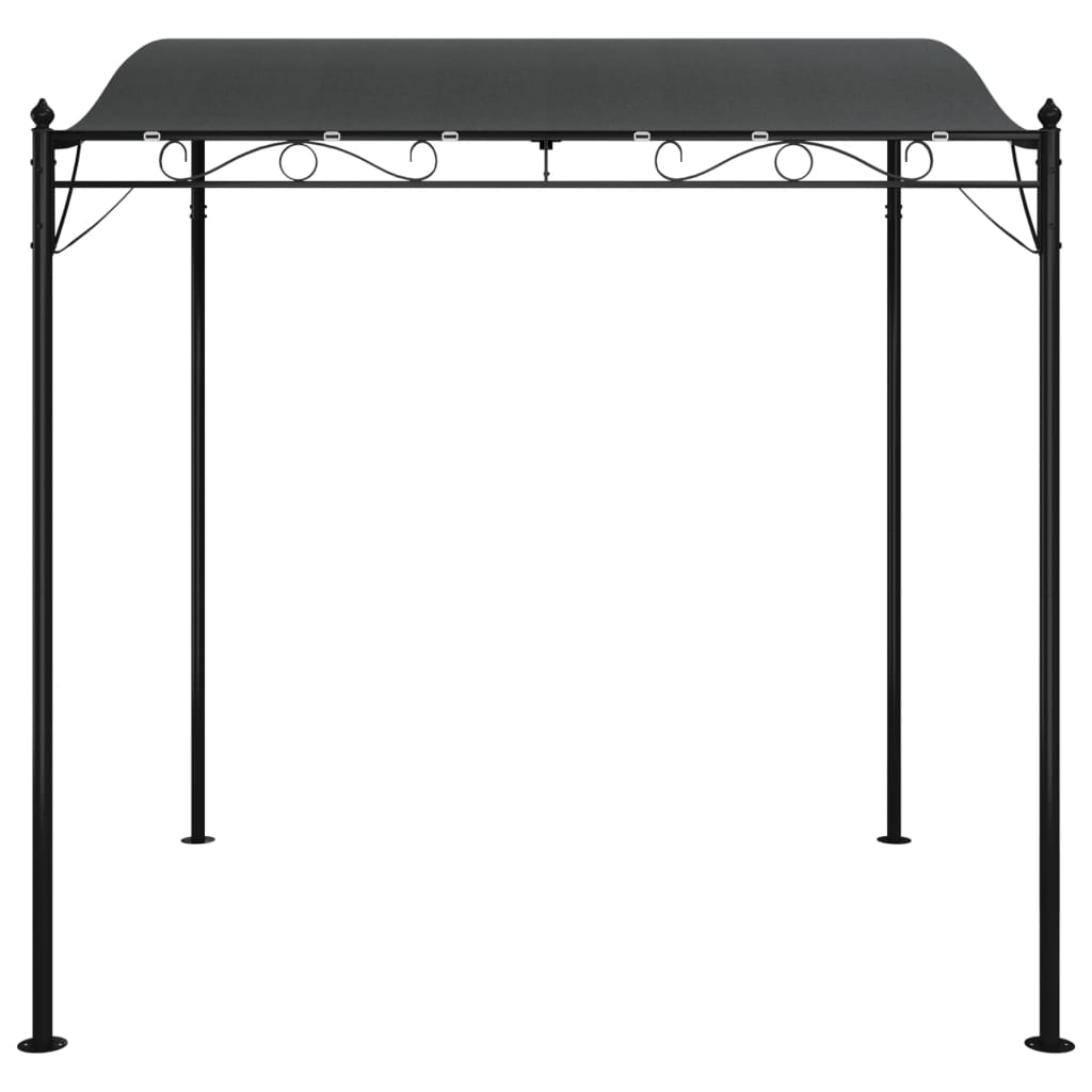 Tettoia Antracite 2x2,3 m 180 g/m² Tessuto e Acciaio