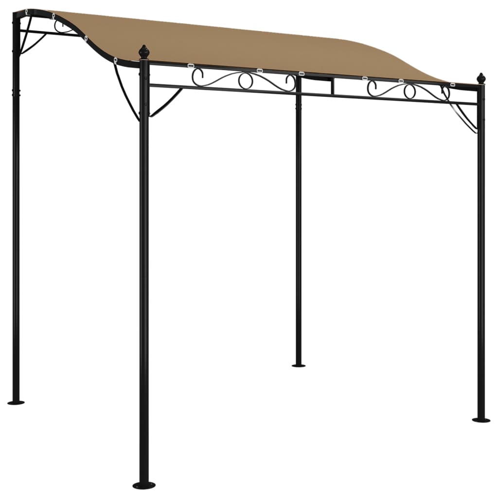 Tettoia Tortora 2x2,3 m 180 g/m² Tessuto e Acciaio | homemem39
