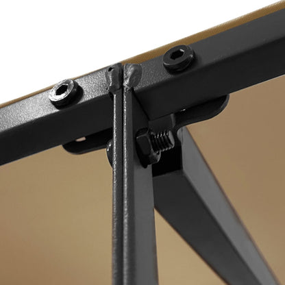 Tettoia Tortora 2x2,3 m 180 g/m² Tessuto e Acciaio | homemem39