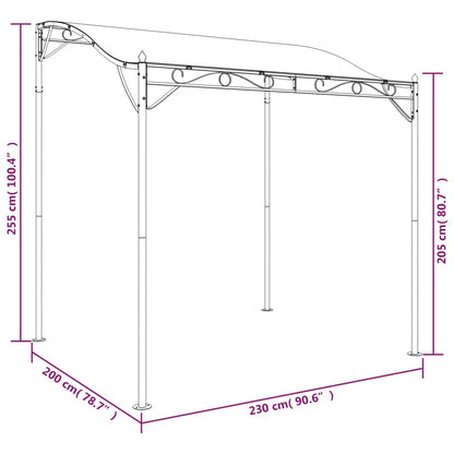 Tettoia Tortora 2x2,3 m 180 g/m² Tessuto e Acciaio | homemem39