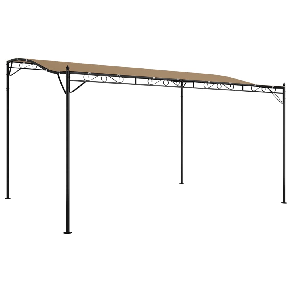 Tettoia Tortora 4x3 m 180 g/m² Tessuto e Acciaio | homemem39