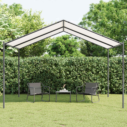 Gazebo 4 x 4 x 2,6 m Bianco Acciaio e Poliestere 180 gsm | homemem39
