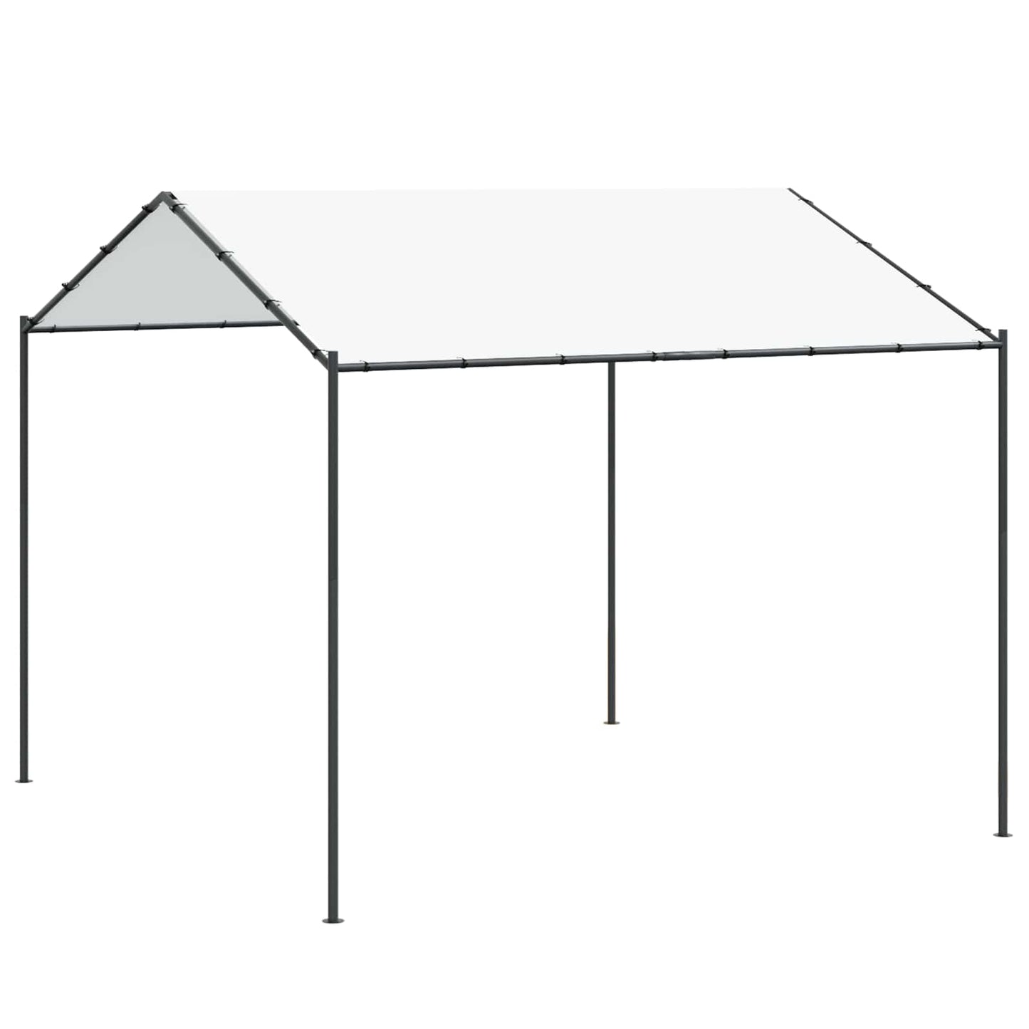 Gazebo 4 x 4 x 2,6 m Bianco Acciaio e Poliestere 180 gsm | homemem39