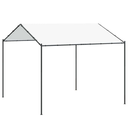 Gazebo 4 x 4 x 2,6 m Bianco Acciaio e Poliestere 180 gsm | homemem39