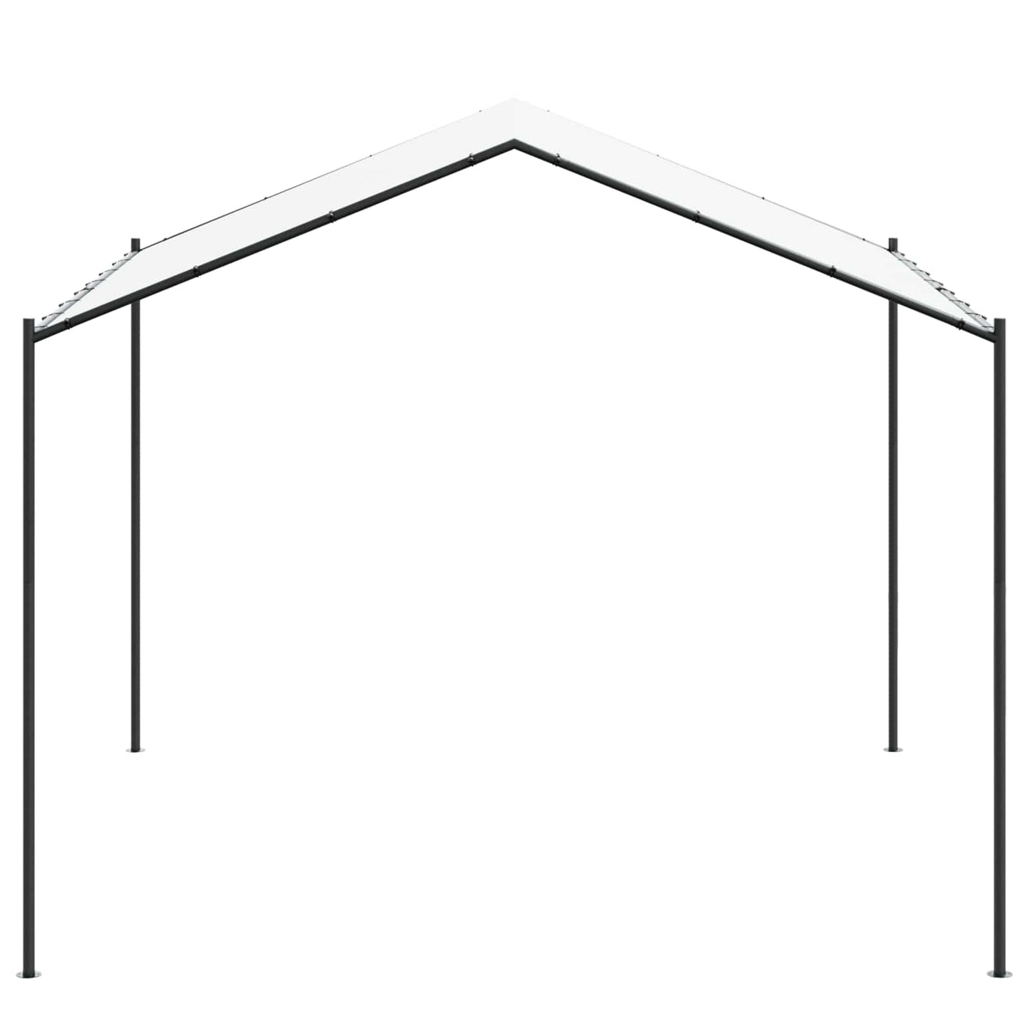 Gazebo 4 x 4 x 2,6 m Bianco Acciaio e Poliestere 180 gsm | homemem39