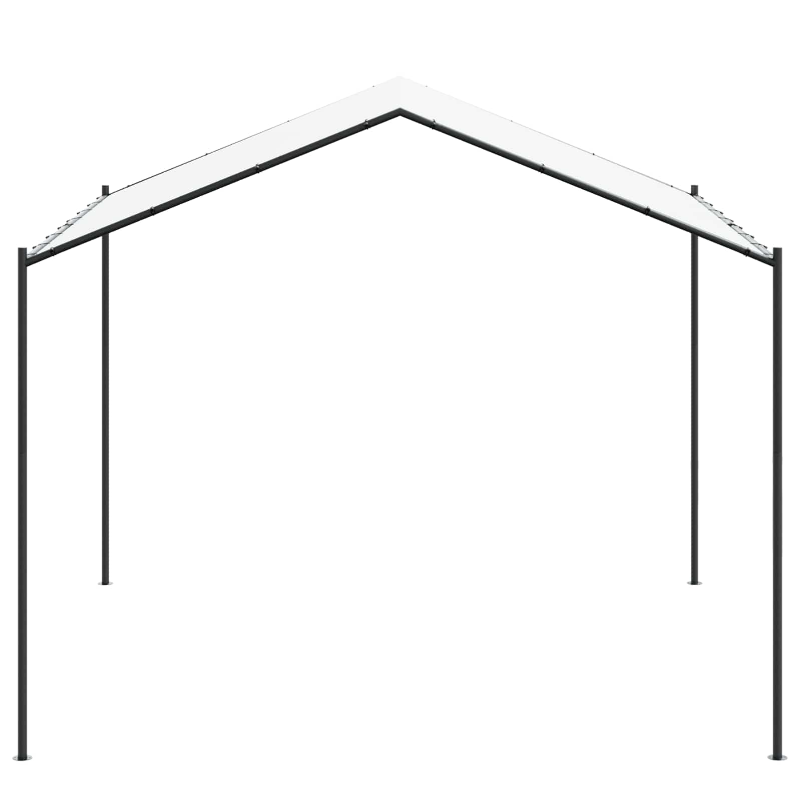 Gazebo 4 x 4 x 2,6 m Bianco Acciaio e Poliestere 180 gsm | homemem39