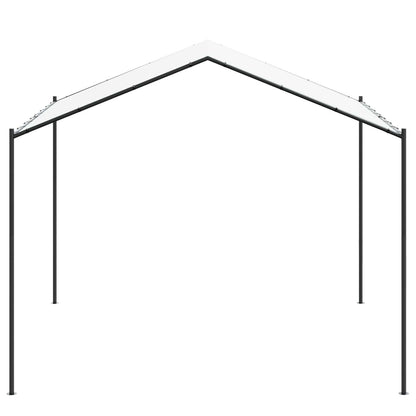 Gazebo 4 x 4 x 2,6 m Bianco Acciaio e Poliestere 180 gsm | homemem39