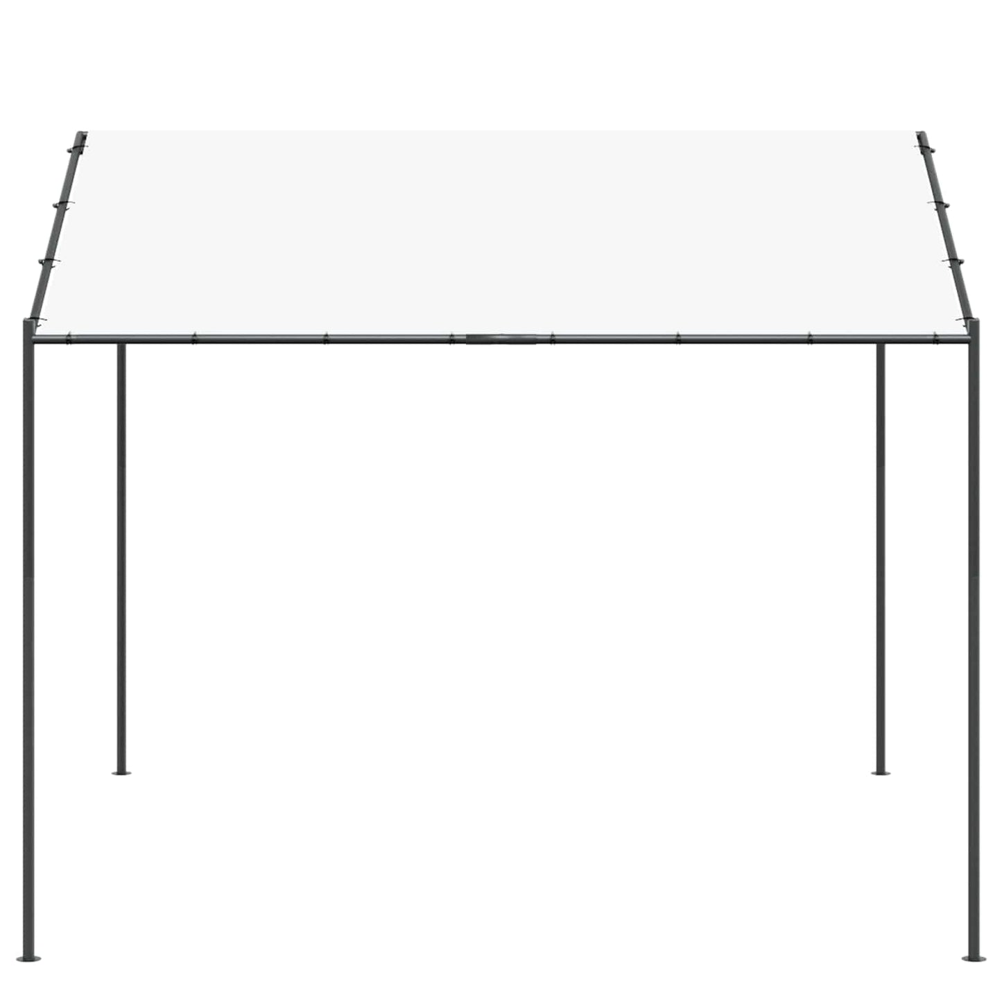 Gazebo 4 x 4 x 2,6 m Bianco Acciaio e Poliestere 180 gsm | homemem39