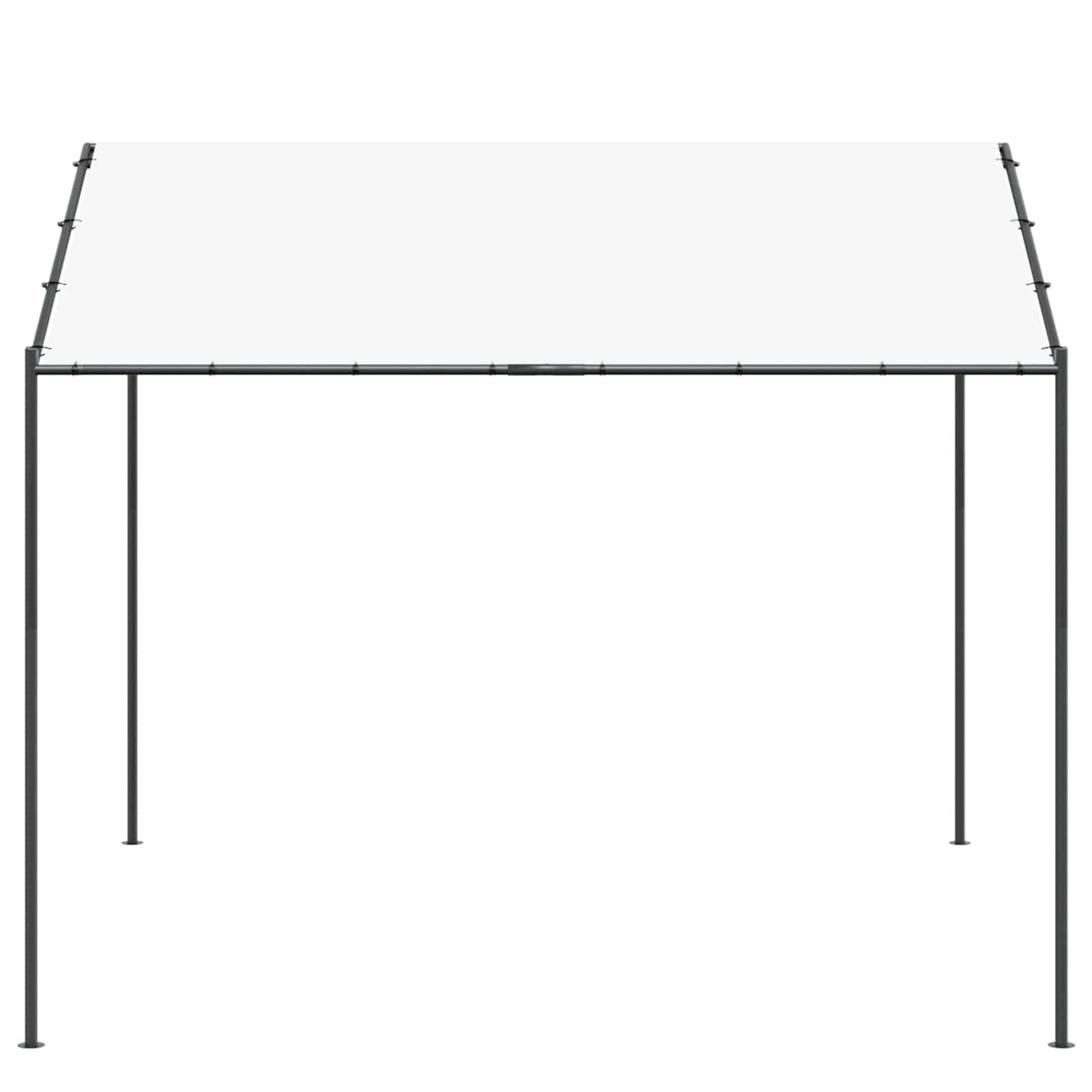 Gazebo 4 x 4 x 2,6 m Bianco Acciaio e Poliestere 180 gsm | homemem39