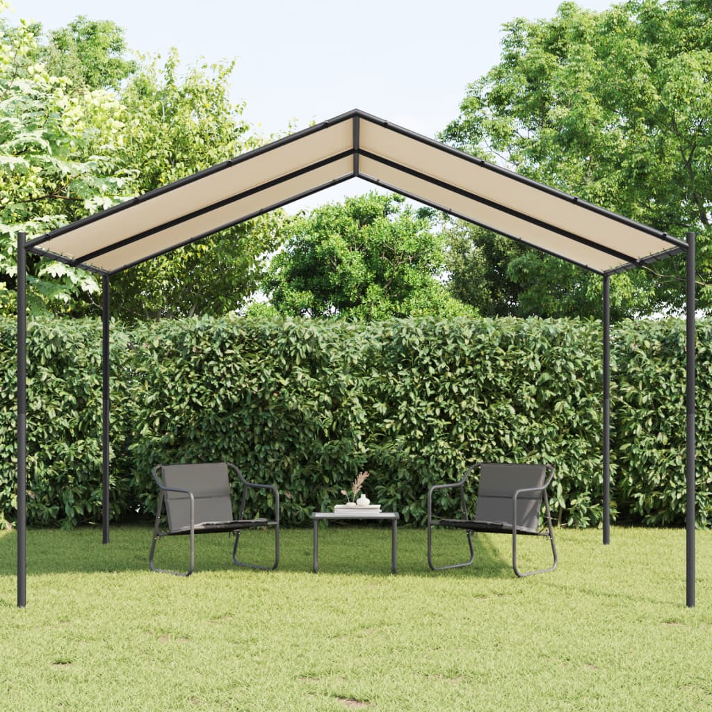 Tenda a Baldacchino Beige 4x4 m in Acciaio e Tessuto | homemem39