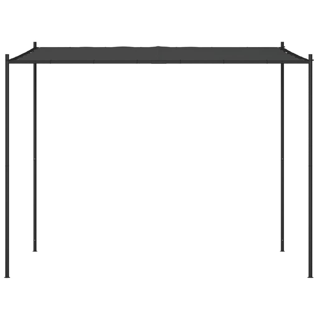 Gazebo Antracite 3x3 m 180 g/m² Tessuto e Acciaio