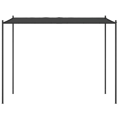 Gazebo Antracite 3x3 m 180 g/m² Tessuto e Acciaio