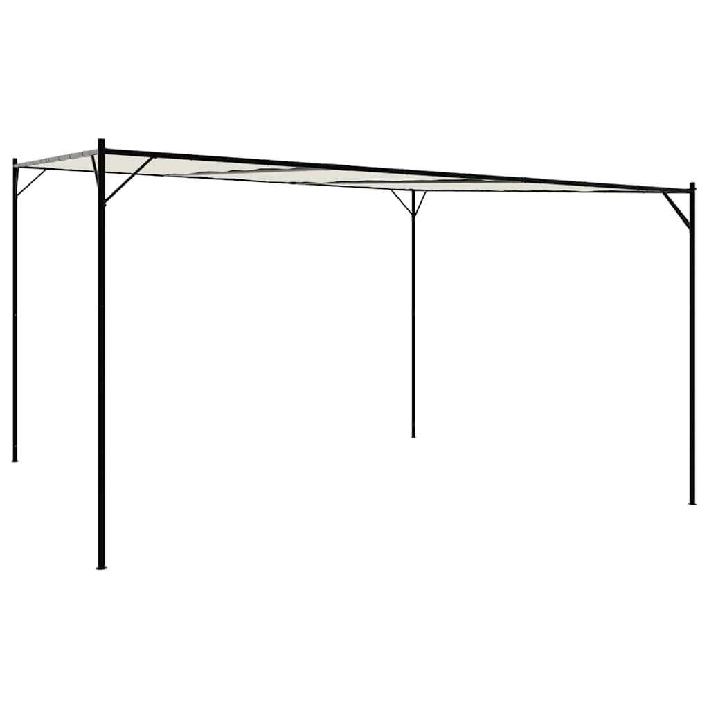 Gazebo Bianco 4x4 m 180 g/m² Tessuto e Acciaio | homemem39