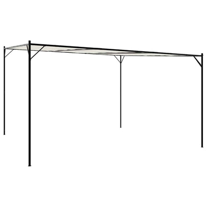 Gazebo Bianco 4x4 m 180 g/m² Tessuto e Acciaio | homemem39