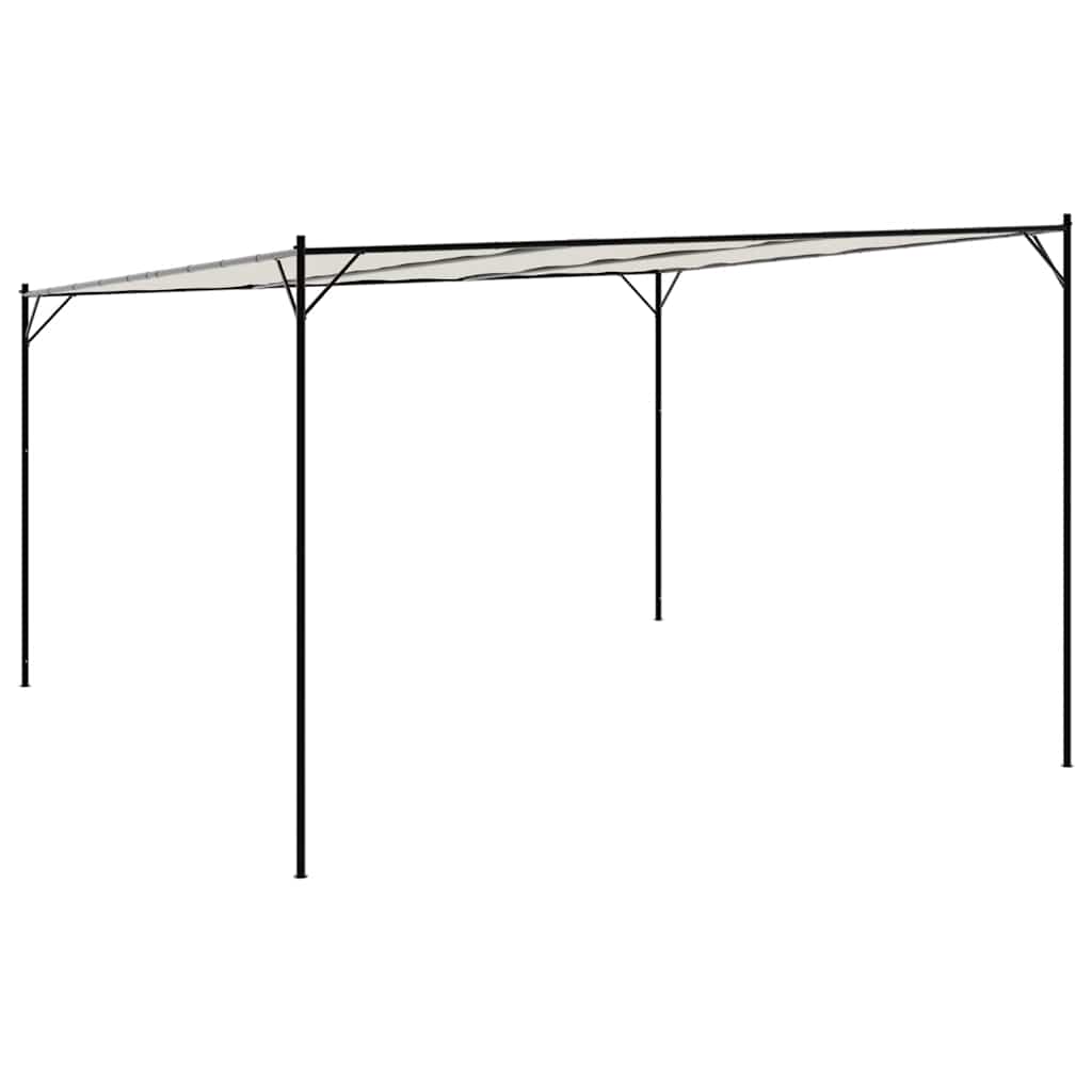 Gazebo Bianco 4x4 m 180 g/m² Tessuto e Acciaio | homemem39
