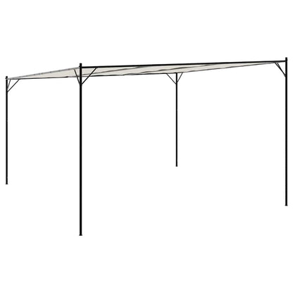 Gazebo Bianco 4x4 m 180 g/m² Tessuto e Acciaio | homemem39