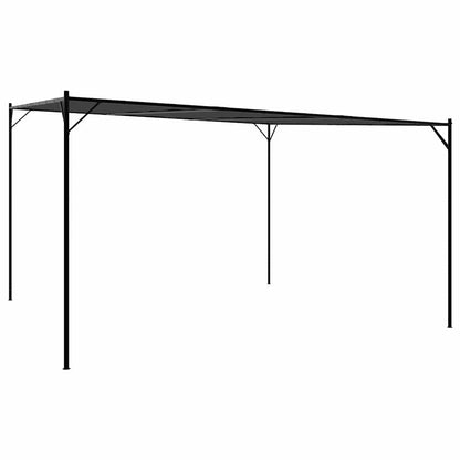 Gazebo Antracite 4x4 m 180 g/m² Tessuto e Acciaio - homemem39