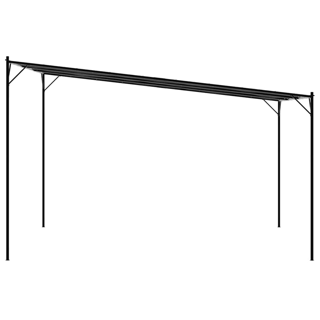 Gazebo Antracite 4x4 m 180 g/m² Tessuto e Acciaio - homemem39