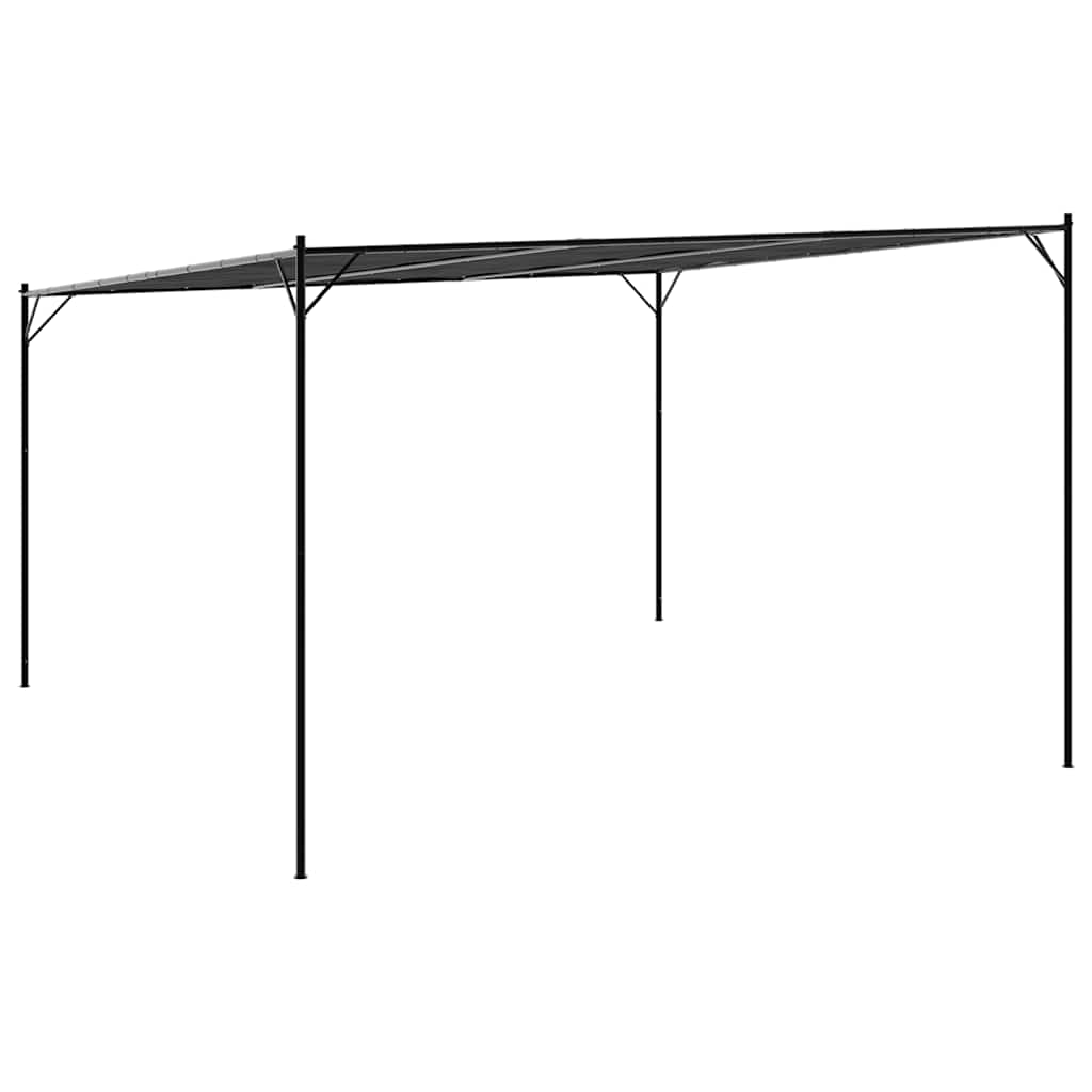 Gazebo Antracite 4x4 m 180 g/m² Tessuto e Acciaio - homemem39