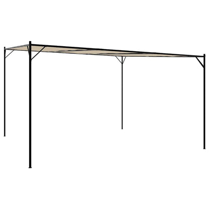 Gazebo Beige 4x4 m 180 g/m² Tessuto e Acciaio | homemem39