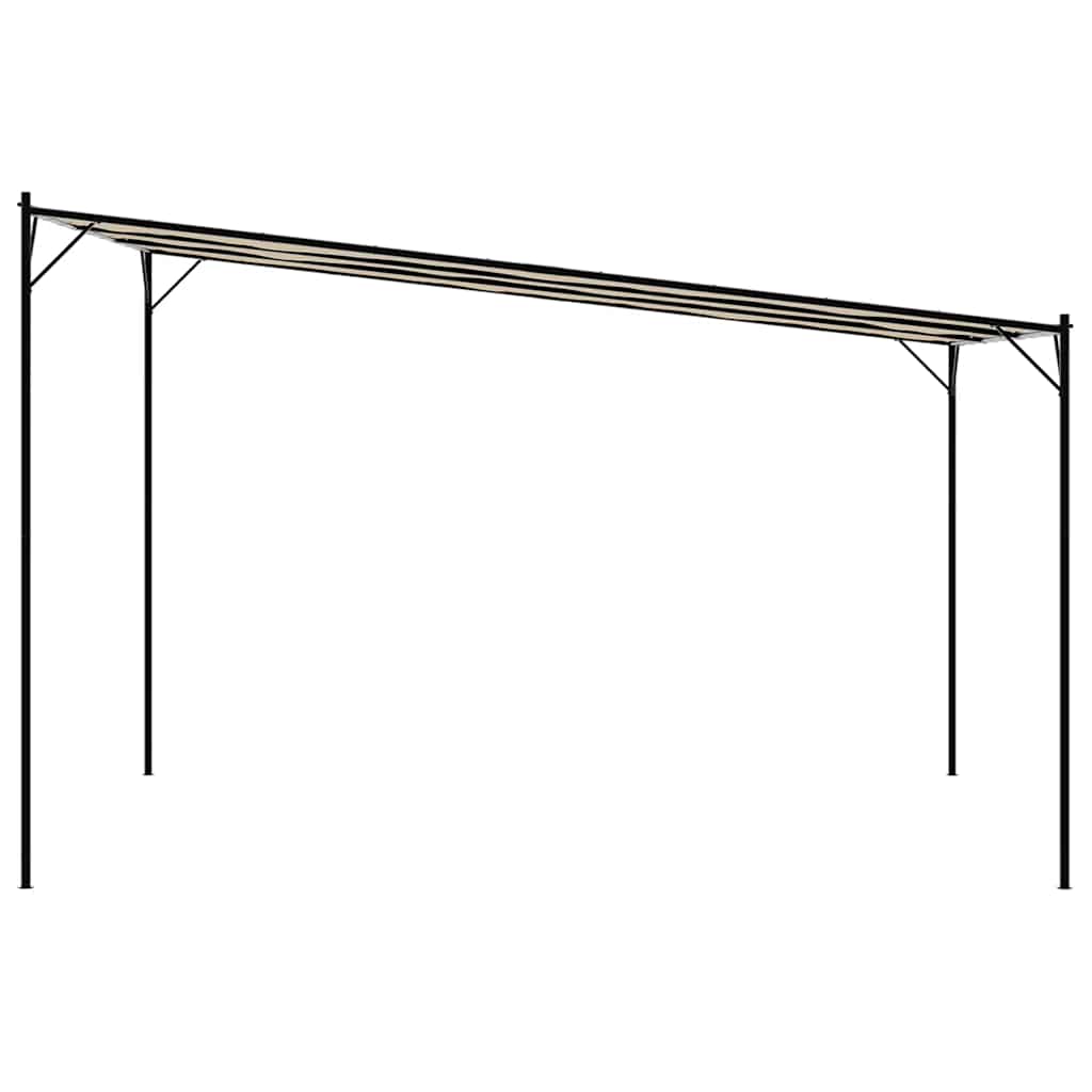 Gazebo Beige 4x4 m 180 g/m² Tessuto e Acciaio | homemem39