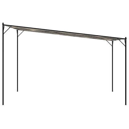 Gazebo Beige 4x4 m 180 g/m² Tessuto e Acciaio | homemem39